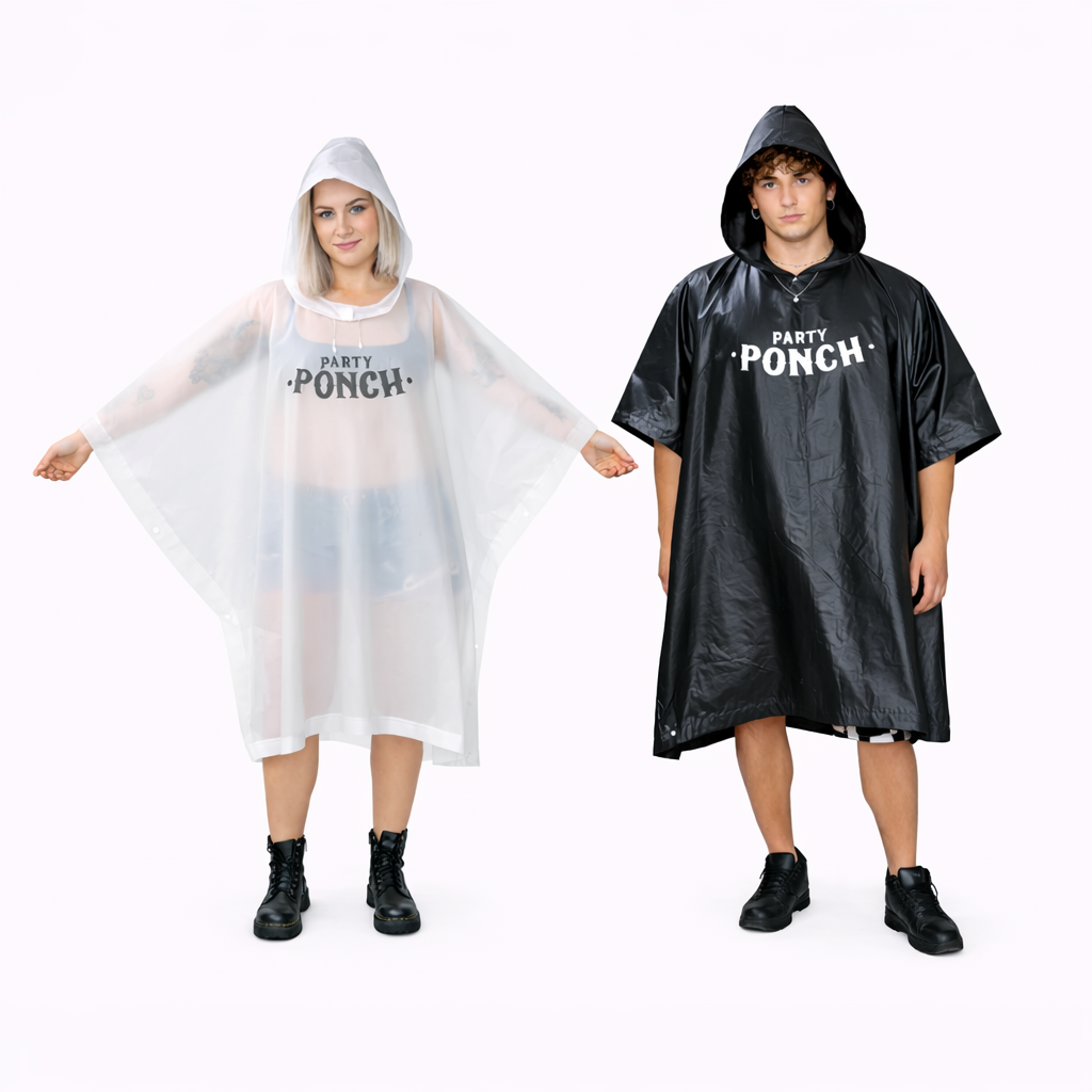 PARTY PONCH TWIN PACK BLACK + WHITE