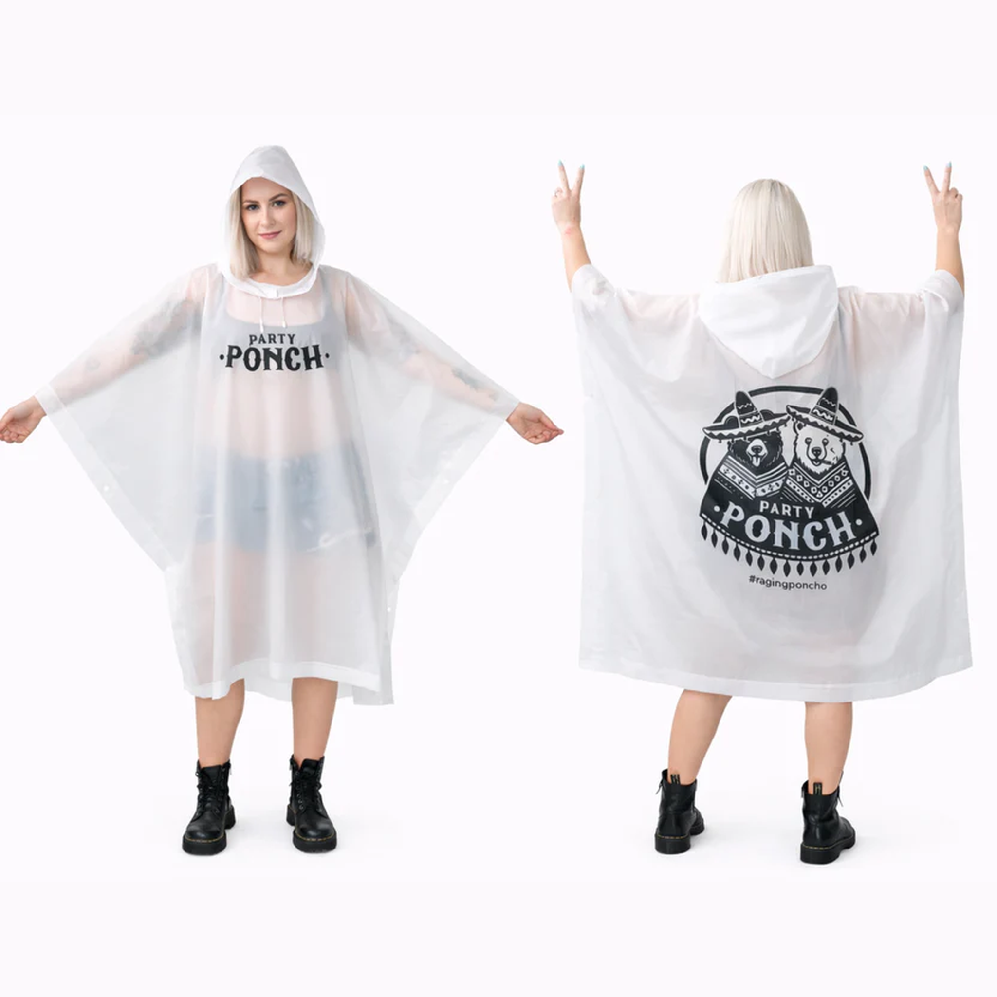 PARTY PONCH TWIN PACK WHITE